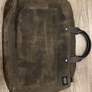 Jack Spade Dark Brown Leather Briefcase